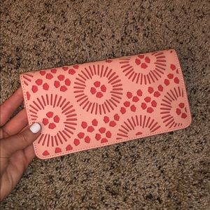 Anthropologie pink & red wallet